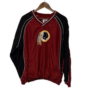 Vintage NFL Washington Redskins Commanders Windbreaker Pullover Embroidered XL